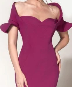 MNM Couture - Ruffle Accented Mermaid Dress 2144A