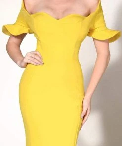 MNM Couture - Ruffle Accented Mermaid Dress 2144A