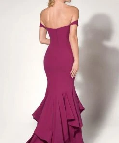 MNM Couture - Tiered Ruffles Mermaid Gown N0020