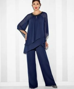 Mon Cheri 117625 Asymmetrically Layered Three-Piece Chiffon Set