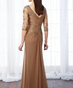 Mon Cheri 217646W Classy Lace And Mesh Gown 6 Mon Cheri 217646W Classy Lace And Mesh Gown