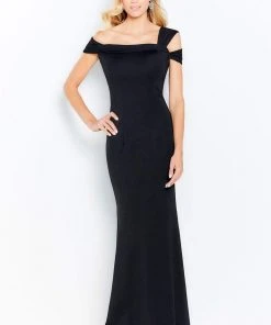 Mon Cheri - Asymmetrical Seamed Evening Gown 120604
