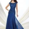Mon Cheri Bateau Lace Chiffon Evening Dress