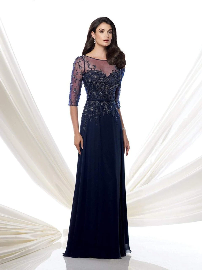 Mon Cheri Beaded Sweetheart Gown In Navy Blue 115971W 3 Mon Cheri Beaded Sweetheart Gown In Navy Blue 115971W