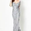 Mon Cheri - Embroidered Scoop Evening Dress 219978 - 1 Pc Gray Multi In Size 12 Available 2 Mon Cheri - Embroidered Scoop Evening Dress 219978 - 1 Pc Gray Multi In Size 12 Available