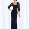 Mon Cheri Illusion Queen Anne Gown In Navy 116672 2 Mon Cheri Illusion Queen Anne Gown In Navy 116672