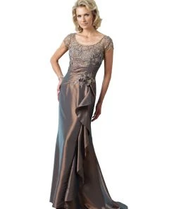 Mon Cheri - Lace Illusion Gown In Sapphire 112922