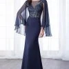 Mon Cheri Laced Illusion Bateau Neck Trumpet Dress 217638 - 1 Pc Navy In Size 18 Available 1 Mon Cheri Laced Illusion Bateau Neck Trumpet Dress 217638 - 1 Pc Navy In Size 18 Available