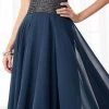 Mon Cheri Ruched Halter A-Line Evening Dress 218615 - 1 Pc Dark Teal In Size 12 Available 2 Mon Cheri Ruched Halter A-Line Evening Dress 218615 - 1 Pc Dark Teal In Size 12 Available