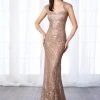 Mon Cheri Sequined Queen Anne Sheath Gown 217632 1 Mon Cheri Sequined Queen Anne Sheath Gown 217632