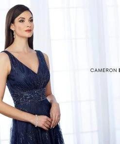 Mon Cheri Sequined Tulle Sleeveless Gown 217645 - 1 Pc Navy In Size 4 Available 7 Mon Cheri Sequined Tulle Sleeveless Gown 217645 - 1 Pc Navy In Size 4 Available