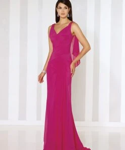 Mon Cheri Sleeveless V-neck Sheath Dress