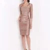 Mon Cheri Two-Piece Embellished Shantung Dress In Rose Quartz 115856 2 Mon Cheri Two-Piece Embellished Shantung Dress In Rose Quartz 115856