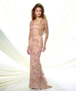 Mon Cheri Two Piece Sequin Sheath Dress