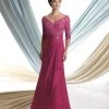 Mon Cheri Two Tone Embroidered Dress In Fuchsia 113925