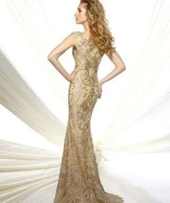 Montage By Mon Cheri - 116948W Lace Off-Shoulder Dress