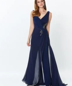 Montage By Mon Cheri - 119936 Shirr-Front Overskirt Jumpsuit 12 Montage By Mon Cheri - 119936 Shirr-Front Overskirt Jumpsuit