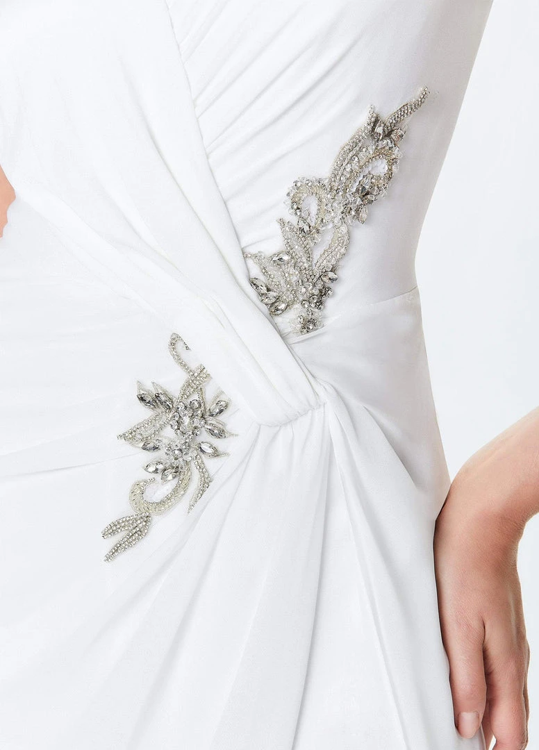 Montage By Mon Cheri - 119936 Shirr-Front Overskirt Jumpsuit 5 Montage By Mon Cheri - 119936 Shirr-Front Overskirt Jumpsuit