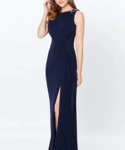 Montage By Mon Cheri - 119938 Fitted Pleated Evening Dress