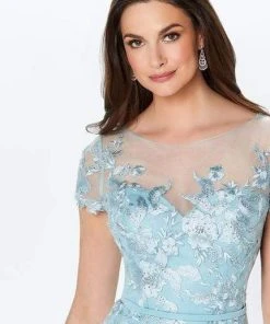 Montage By Mon Cheri - 119945W Embroidered Floral ALine Gown