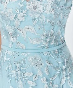 Montage By Mon Cheri - 119945W Embroidered Floral ALine Gown