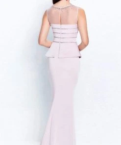 Montage By Mon Cheri - 120903 Fitted Beading Scoop Evening Dress