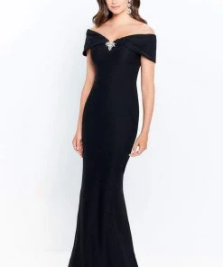 Montage By Mon Cheri - 120905 Off Shoulder Brooch Accent Sheath Gown 17 Montage By Mon Cheri - 120905 Off Shoulder Brooch Accent Sheath Gown