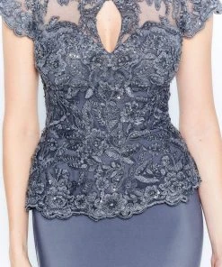 Montage By Mon Cheri - 120910W Embroidered Keyhole Front Long Dress 12 Montage By Mon Cheri - 120910W Embroidered Keyhole Front Long Dress