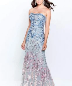 Montage By Mon Cheri - 120911 Embroidered Strapless Sheath Dress