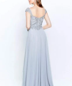 Montage By Mon Cheri - 120914 Beaded V-Neck A-Line Dress