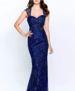 Montage By Mon Cheri - 120915 Sequined Lace Sweetheart Sheath Dress