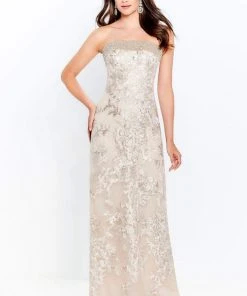 Montage By Mon Cheri - 120920 Embroidered Lace Sheath Dress