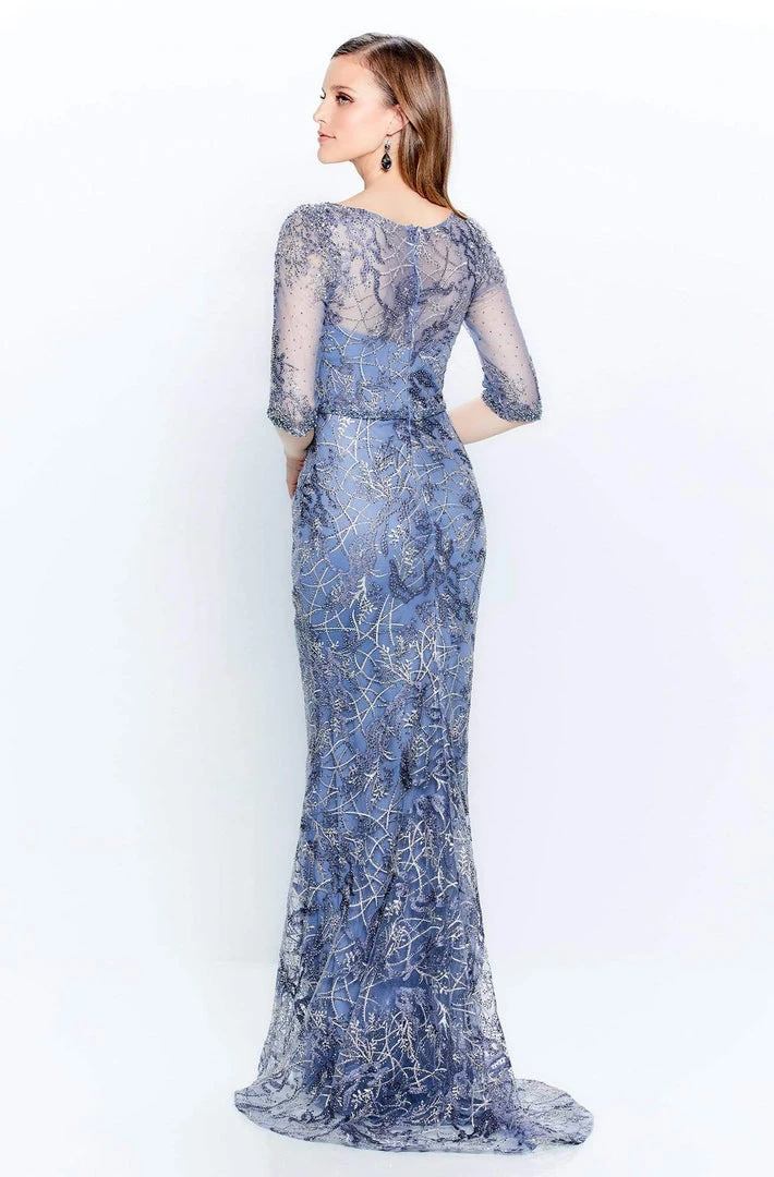 Montage By Mon Cheri - 120924W Elbow Length Beaded Column Dress 4 Montage By Mon Cheri - 120924W Elbow Length Beaded Column Dress