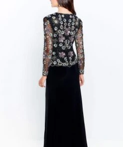 Montage By Mon Cheri - 120926 Long Sleeve Embellished Long Dress 7 Montage By Mon Cheri - 120926 Long Sleeve Embellished Long Dress