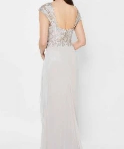 Montage By Mon Cheri 122905 - Embroidered Crepe Tulip Dress