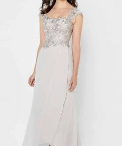 Montage By Mon Cheri 122905 - Embroidered Crepe Tulip Dress