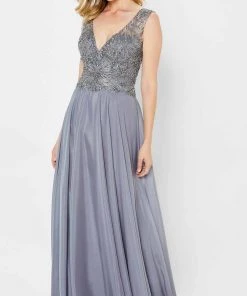 Montage By Mon Cheri 122907 - Beaded Tulle Flowy A Line Dress