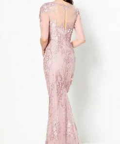 Montage By Mon Cheri - 219971 Floral Applied Illusion Dress