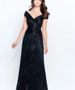 Montage By Mon Cheri - 219975W Ruched Off-Shoulder Sheath Dress