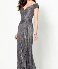 Montage By Mon Cheri - 219975W Ruched Off-Shoulder Sheath Dress