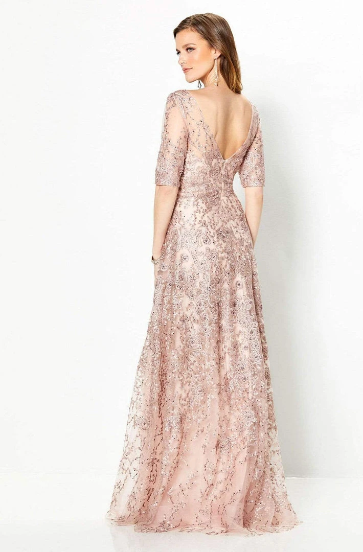 Montage By Mon Cheri - 219976W Embroidered Illusion Bateau A-line Gown 4 Montage By Mon Cheri - 219976W Embroidered Illusion Bateau A-line Gown