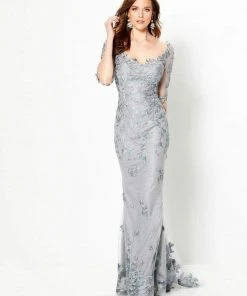 Montage By Mon Cheri - 219978 Embroidered Scoop Neck Long Gown 9 Montage By Mon Cheri - 219978 Embroidered Scoop Neck Long Gown