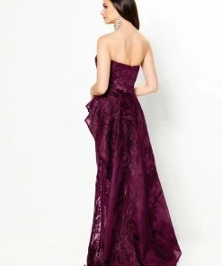 Montage By Mon Cheri - 219992 Strapless Embroidered Peplum Gown