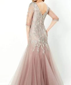 Montage By Mon Cheri - 220936 Jewel Ornate Lace Appliqued Dress