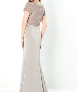 Montage By Mon Cheri - 220938 Short Sleeve Beaded Gown