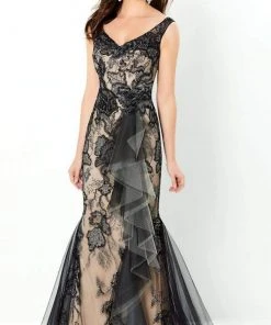 Montage By Mon Cheri - 220943 Sleeveless V-Neck Dress