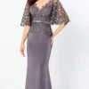 Montage By Mon Cheri - 220946 Flutter Sleeve Lace Sheath Dress