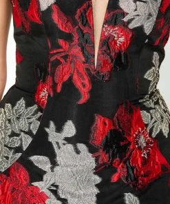 Montage By Mon Cheri - 220952 Floral Deep Off-Shoulder Gown