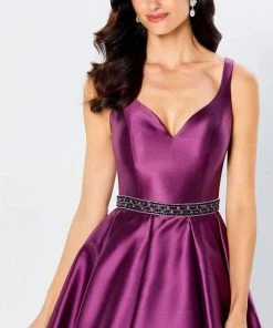 Montage By Mon Cheri - 220954 Sleeveless V-Neck Gown
