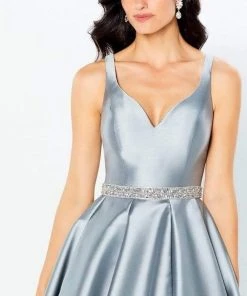 Montage By Mon Cheri - 220954 Sleeveless V-Neck Gown